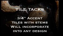 Pewter Metal Tiles - Tile Tacks Pewter Accent Tiles