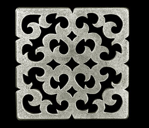 Pewter Tile Inserts, Tile Accents