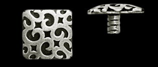 Pewter Tile Tacks, Tile Inserts, Tile Accents